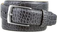 🐊 premium italian leather alligator men's belt accessories by joseph nickel logo