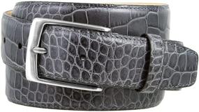 img 4 attached to 🐊 Premium Italian Leather Alligator Men's Belt Accessories by Joseph Nickel