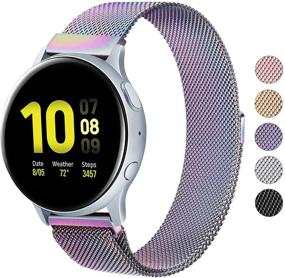 img 4 attached to 🔗 Wanme Stainless Steel Metal Bands for Samsung Galaxy Watch Active 2 44mm 40mm & Active 40mm & Galaxy Watch 3 41mm & Galaxy Watch 42mm, 20mm Stainless Steel Replacement Strap for Galaxy Active 2