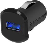 🔌 scosche usbc121m revolt universal mobile single port car charger - efficiently charge devices on-the-go with a sleek black design logo