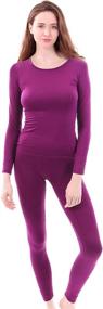 img 3 attached to WUHOUPRO Women's Cozy Thermal Underwear Long Johns with Plush Fleece Lining