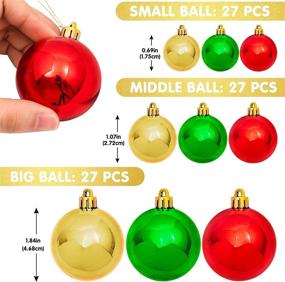 img 3 attached to 🎄 Whaline Christmas Ball Garland - 6ft Bauble Garland Decorations for Xmas Party, Indoor & Outdoor - Shatterproof Ball Ornaments in Red, Green, and Gold - Home Office Tree Ball Decor - Xmas Party Supplies