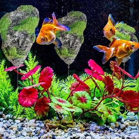 img 1 attached to 🐠 Chinashow Floating Fish Tank Rocks: Enhancing Aquarium Décor with Artificial Moss Rocks and Aquarium Stones (Three Sizes)