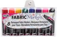 🌷 маркеры для ткани tulip mini fat 8 шт. - различные цвета для творческих проектов с тканью логотип
