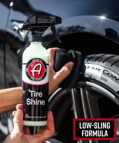 img 2 attached to Adam's Tire Shine Combo: SiO2 Spray Tire Dressing for Non-Greasy Car Detailing with Tire Applicator - Ceramic Coating Car Wax-Like Tire Protection