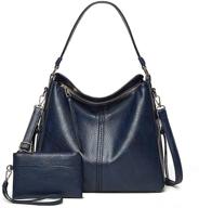 👜 meobvg women's leather hobo bag: large tote shoulder crossbody bags set (2pcs) - stylish handbags and purses logo