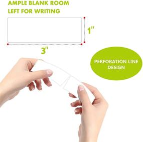 img 3 attached to 1000 Blank Removable Freezer Labels - Water and Oil Resistant with Perforation Line for Pantry Organization & Food Container Organization (1x3 inch Each)