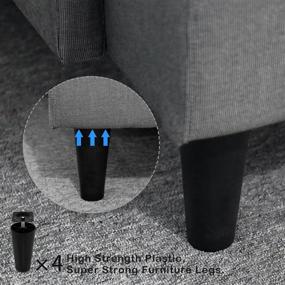 img 2 attached to 🪑 Sofa Legs, GGLTECK Tapered Plastic Furniture Leg Set with M8 Thread (Metric 8mm), Ideal Replacement Legs for IKEA or US Made Sofas, Couches, and Chairs - Set of 4, 4.6 Inch Plastic Legs with Leg Mounting Plates