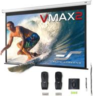 elite screens vmax2 166-inch 16:9 hd electric motorized drop down projector screen, vmax166xwh2 logo