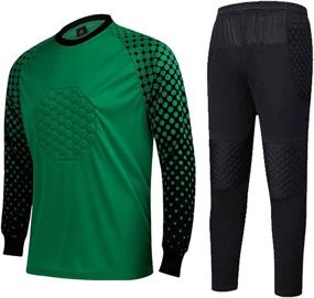 img 3 attached to 🧤 CATERTO Men's Foam Padded Goalkeeper Jersey Shirt & Pants/Shorts for Football