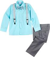 👕 adorable spring notion patterned dress boys' clothing set - 4-piece stylish collection logo