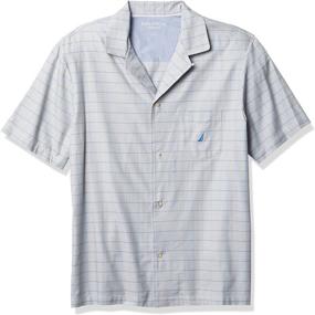 img 3 attached to Cotton Button-Up Sleeve Pajamas for Men - Nautica Clothing