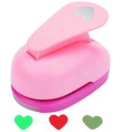 craft hole punch:1 inch heart craft scrapbook paper puncher, candy color lever punch for diy crafts, kindergarten supplies & home arts logo