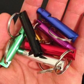 img 3 attached to 🏕️ Homey Product: 5 Extra Loud Whistles for Camping, Hiking, Hunting, Sports, Emergency Situations - Lightweight Aluminium Keychains in Various Colors