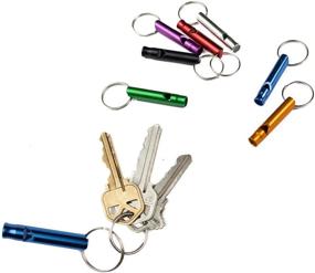 img 1 attached to 🏕️ Homey Product: 5 Extra Loud Whistles for Camping, Hiking, Hunting, Sports, Emergency Situations - Lightweight Aluminium Keychains in Various Colors