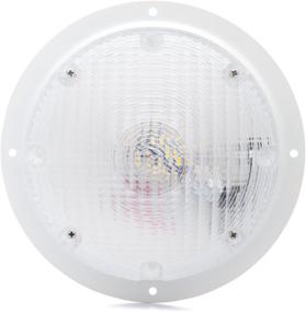 img 4 attached to 🚐 Lumitronics RV Trailer Camper 5th Wheel LED Scare Light with Mounting Gasket - Round Surface Mount (White)