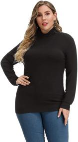 img 1 attached to Womens Turtleneck Shirts Lightweight Pullover Women's Clothing for Lingerie, Sleep & Lounge