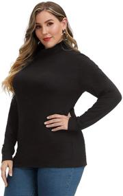 img 2 attached to Womens Turtleneck Shirts Lightweight Pullover Women's Clothing for Lingerie, Sleep & Lounge