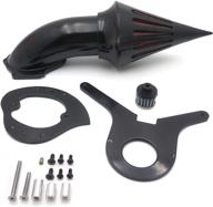 httmt- gloss black spike air cleaner intake filter for aero 750 vt750 intake 86-12 [p/n:mt225-001-gbk] logo