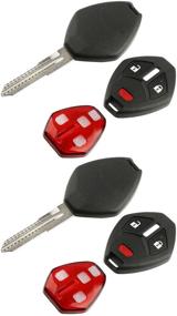 img 2 attached to 🔑 Ключ-брелок чехол и панель безключевого доступа - Совместим с Mitsubishi Outlander Lancer Mirage i-MEIV