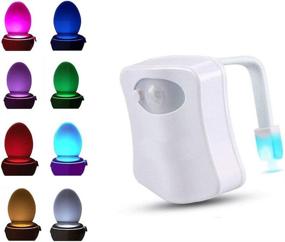 img 3 attached to Ivishow Glowbowl Toilet Light: Motion Activated, Waterproof with 8 Colors Changing Inside Toilet Bowl