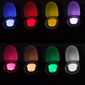 img 1 attached to Ivishow Glowbowl Toilet Light: Motion Activated, Waterproof with 8 Colors Changing Inside Toilet Bowl