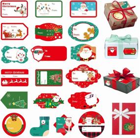 img 4 attached to 🎁 Xmas Present Labeling Made Easy: 186pcs Self-Adhesive Christmas Name Tags Stickers for Gifts and Friends