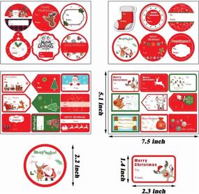 img 3 attached to 🎁 Рождественская маркировка подарков сделана легкой: 186 самоклеящихся наклеек с именами на Рождество для подарков и друзей.
