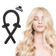🔥 heatless hair curlers headband for women - heatless curling rod headband for sleeping curls - silk ribbon foam hair rollers for diy hair styling - soft headband hair curlers in black logo