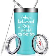 inspirational graduation gifts for her: 20oz vacuum insulated tumbler – ideal for daughters, girls and friends celebrating college graduation, job change, and more! logo