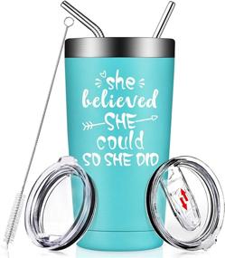 img 4 attached to Inspirational Graduation Gifts for Her: 20oz Vacuum Insulated Tumbler – Ideal for Daughters, Girls and Friends Celebrating College Graduation, Job Change, and More!