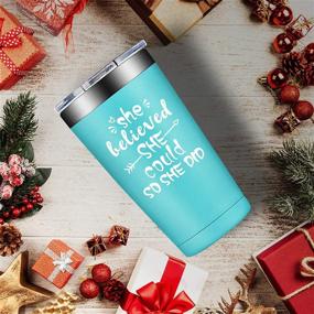 img 1 attached to Inspirational Graduation Gifts for Her: 20oz Vacuum Insulated Tumbler – Ideal for Daughters, Girls and Friends Celebrating College Graduation, Job Change, and More!