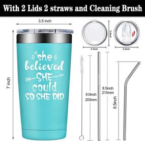 img 2 attached to Inspirational Graduation Gifts for Her: 20oz Vacuum Insulated Tumbler – Ideal for Daughters, Girls and Friends Celebrating College Graduation, Job Change, and More!