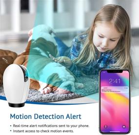 img 4 attached to 📷 LaView Wireless Security Camera with 360° Auto Patrol, Indoor Home Wi-Fi 1080P Pan-Tilt-Zoom, Night Vision, Two-Way Audio, Motion Detection - Best Baby Home Monitor (White)