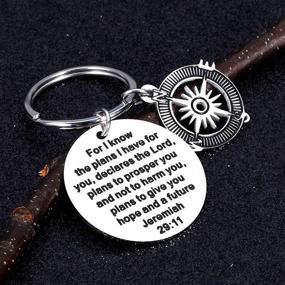 img 2 attached to Religious Inspirational Keychain Christian Graduation