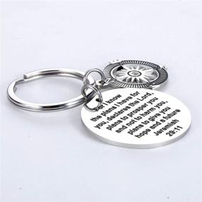 img 1 attached to Religious Inspirational Keychain Christian Graduation