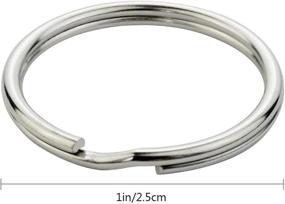 img 3 attached to 🔑 Onwon 100 Pack 1 Inch 25mm Key Ring Key Chain - Premium Split Ring Keychains, Round Metal Silver Keyring for Home, Car, Outdoor - Great for Arts, Lanyards, Crafts - Efficient Key Organization