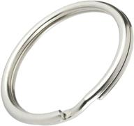 🔑 onwon 100 pack 1 inch 25mm key ring key chain - premium split ring keychains, round metal silver keyring for home, car, outdoor - great for arts, lanyards, crafts - efficient key organization logo