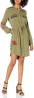 desigual womens alabanza sleeve dress_green logo