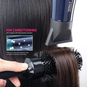 img 2 attached to ROSILY 2200W Ionic Ceramic Hair Dryer: Salon Quality Blow Dryer for Fast Drying, Smooth Shine, Silky Hair. Includes Nozzle Attachments, Extra Long Cord, and Reduced Drying Time.