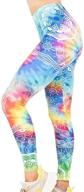 flattering middle waisted seamless workout leggings - vibrant mandala print for women, ideal yoga & running pants with tummy control logo