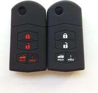 🔑 mazda key case cover set: protect your key fob for mazda 3 5 6 cx-7 cx-9 rx-8 mx-5 miata remote - keyless 662f-ske12501 - 2pcs logo