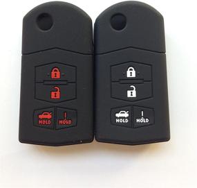 img 3 attached to 🔑 Mazda Key Case Cover Set: Protect Your Key Fob for Mazda 3 5 6 CX-7 CX-9 RX-8 MX-5 Miata Remote - Keyless 662F-SKE12501 - 2pcs