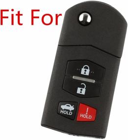 img 1 attached to 🔑 Mazda Key Case Cover Set: Protect Your Key Fob for Mazda 3 5 6 CX-7 CX-9 RX-8 MX-5 Miata Remote - Keyless 662F-SKE12501 - 2pcs