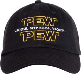 img 3 attached to Pew Pew Wars - Funny Sci-fi Space Star Noises Science Geeky Cap, Nerdy Dad Hat (Dad Hat) in Black