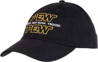 pew pew wars - funny sci-fi space star noises science geeky cap, nerdy dad hat (dad hat) in black логотип