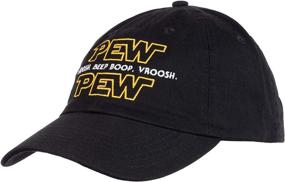 img 4 attached to Pew Pew Wars - Funny Sci-fi Space Star Noises Science Geeky Cap, Nerdy Dad Hat (Dad Hat) in Black