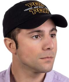 img 1 attached to Pew Pew Wars - Funny Sci-fi Space Star Noises Science Geeky Cap, Nerdy Dad Hat (Dad Hat) in Black