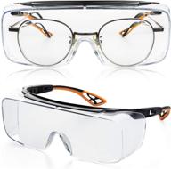 👓 safety adjustable temples protective glasses: secure eye protection logo