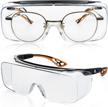 👓 safety adjustable temples protective glasses: secure eye protection logo